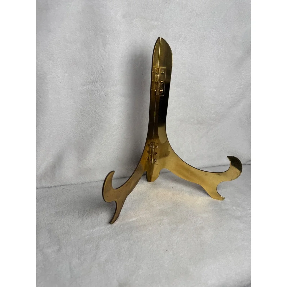 VINTAGE Unbranded Tabletop Easel Stand Unisex OS Gold GOOD